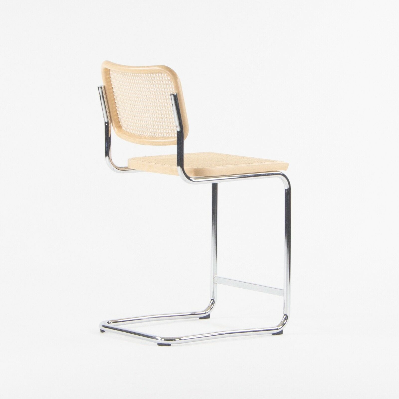 SOLD 2021 Marcel Breuer for Knoll Cesca Counter Stools w Cane Seat and Back Set of 3