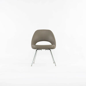 SOLD 2010s Set of 4 Eero Saarinen for Knoll Grey Executive Upholstered Dining Chairs