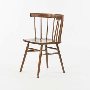 SOLD 1947 Pair of George Nakashima for Knoll N19 Straight Chairs with Dark Walnut Finish