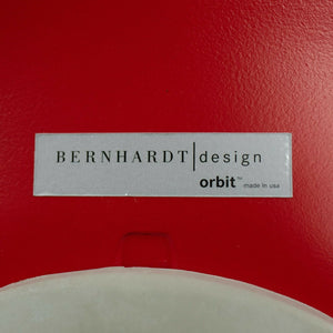 2010s Ross Lovegrove Orbit Chair by Bernhardt Design in Red Plastic Chrome Legs