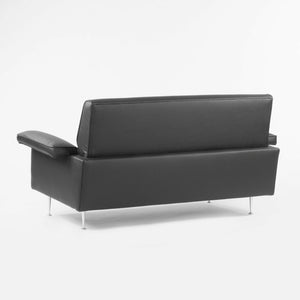 SOLD 1954 George Nelson Herman Miller 5482 Thin Edge Loveseat / Sofa in Black