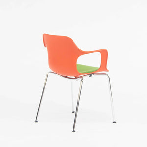2018 Jasper Morrison Hal Tube Stacking Armchair by Vitra in Orange and Chrome