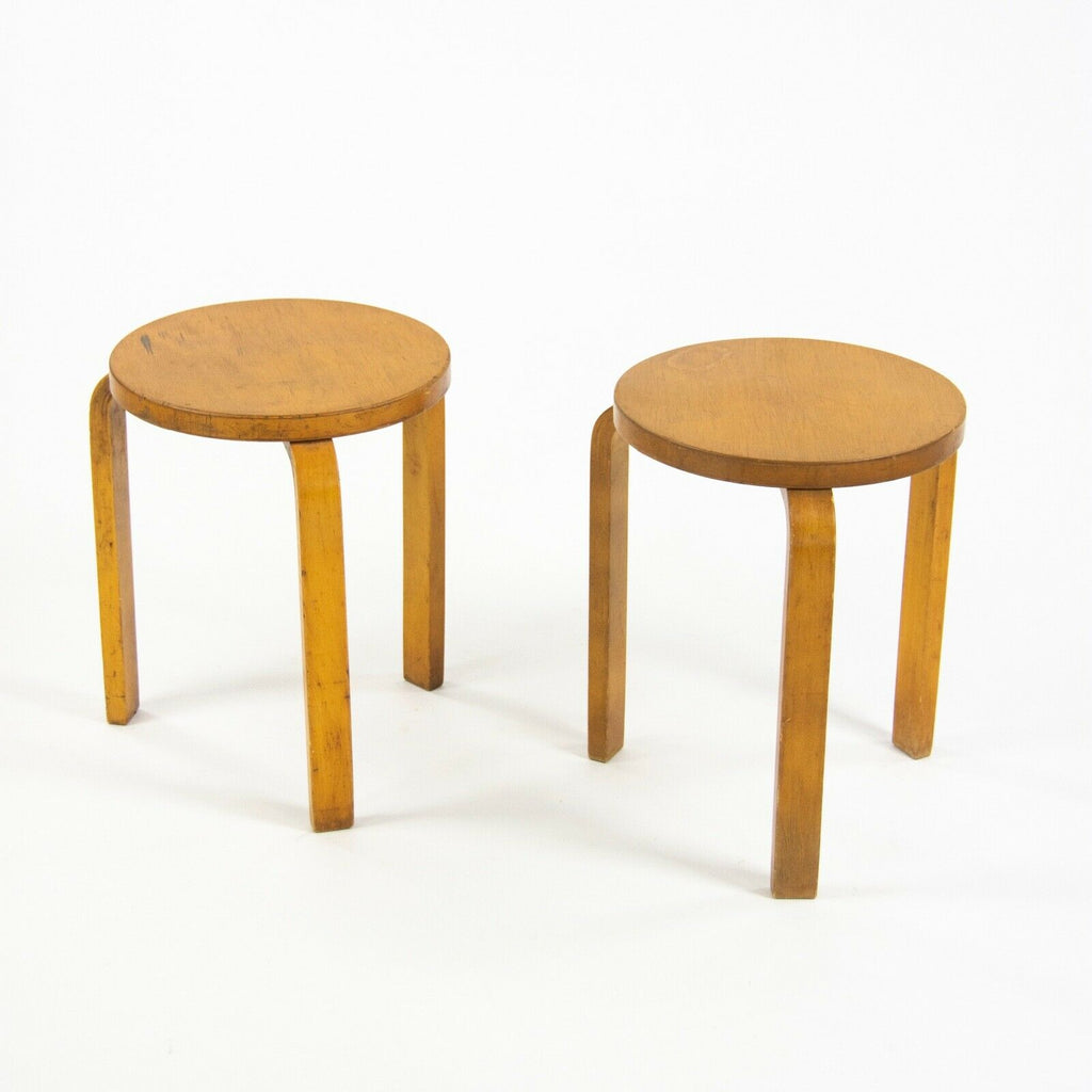 SOLD 1940s Alvar Aalto No. 60 Side End Table Stool Artek Finmar Finsven Knoll Finland