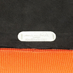 SOLD 2010s Pair Original Knoll Mies Van Der Rohe Krefeld Lounge Chair Orange Fabric
