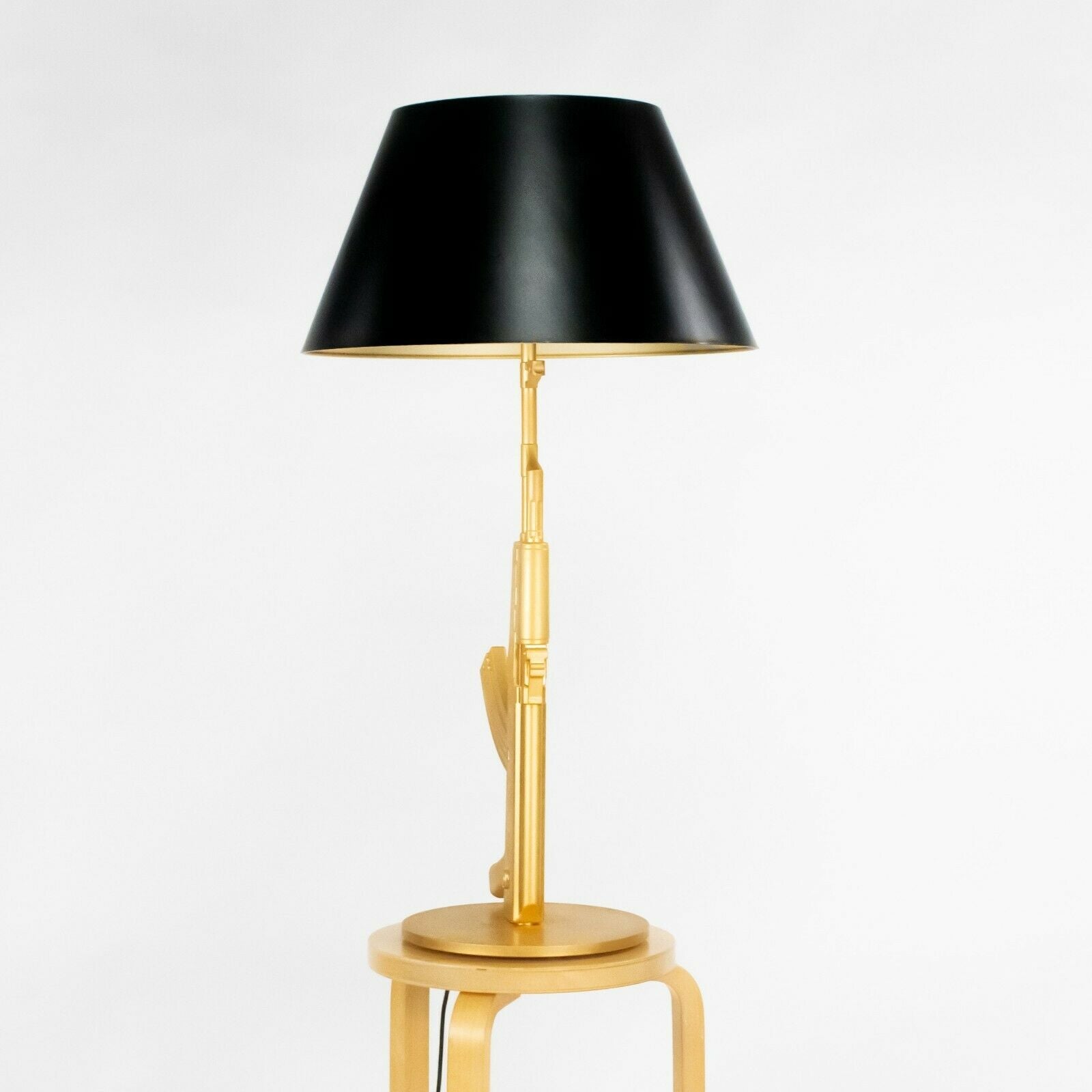SOLD 2006 Philippe Starck Design for Flos AK47 Table Lamp in Matte 18k Gold Plate