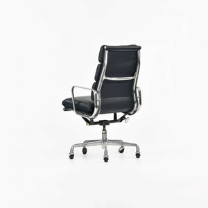 SOLD 1990s Herman Miller Eames Aluminum Group Soft Pad Executive Desk Chair in Navy Blue