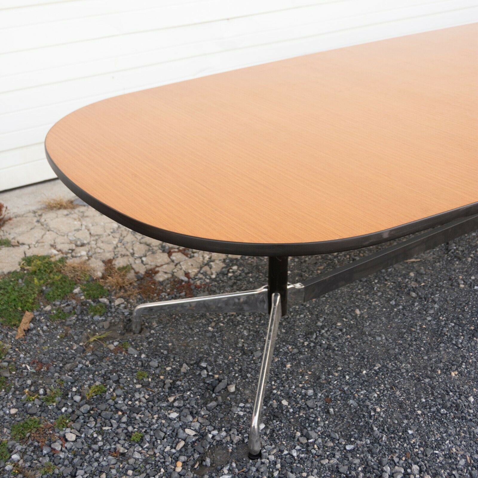 SOLD C. 2010 Herman Miller Eames Segmented Aluminum and Oak 16 Foot Conference Table