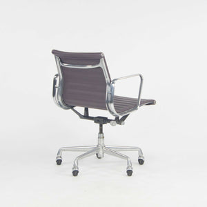 SOLD Herman Miller Eames Aluminum Group Management Rolling Desk Chair Purple Leather