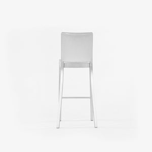 SOLD 2010s Philippe Starck for Emeco Hudson Bar Stool Pair Brushed Aluminum Finish