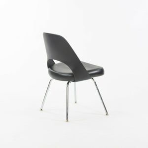 2014 Eero Saarinen for Knoll Executive Armless Dining Chair Black with Chrome