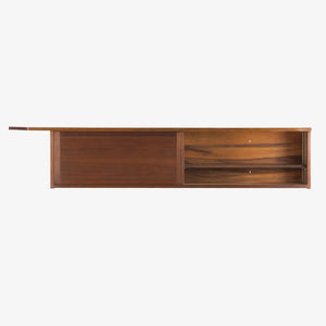 SOLD 1959 George Nakashima Studio Free Edge Walnut Hanging Wall Cabinet w/ Provenance