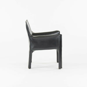 SOLD 2000s Pair of Mario Bellini Cab Lounge Chairs by Cassina of Italy in Black Leather