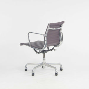 SOLD Herman Miller Eames Aluminum Group Management Rolling Desk Chair Purple Leather