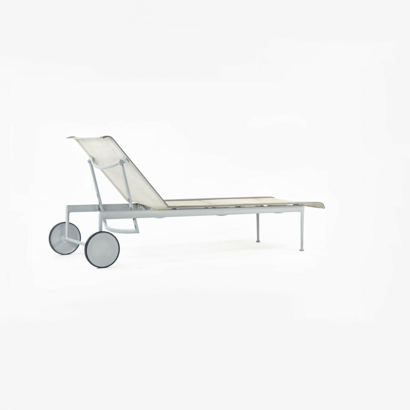 SOLD 2012 Richard Schultz 1966 Series Adjustable Chaise Lounge Chair in Silver 2 Available