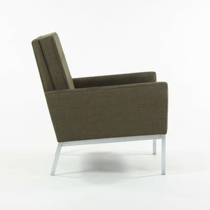 SOLD Florence Knoll Vintage 65A Upholstered Lounge Armchair w/ Fabric and Chrome Legs