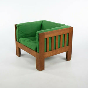 1975 Tage Poulsen TP63 Lounge Chair by CI Designs in Oak with Green Upholstery