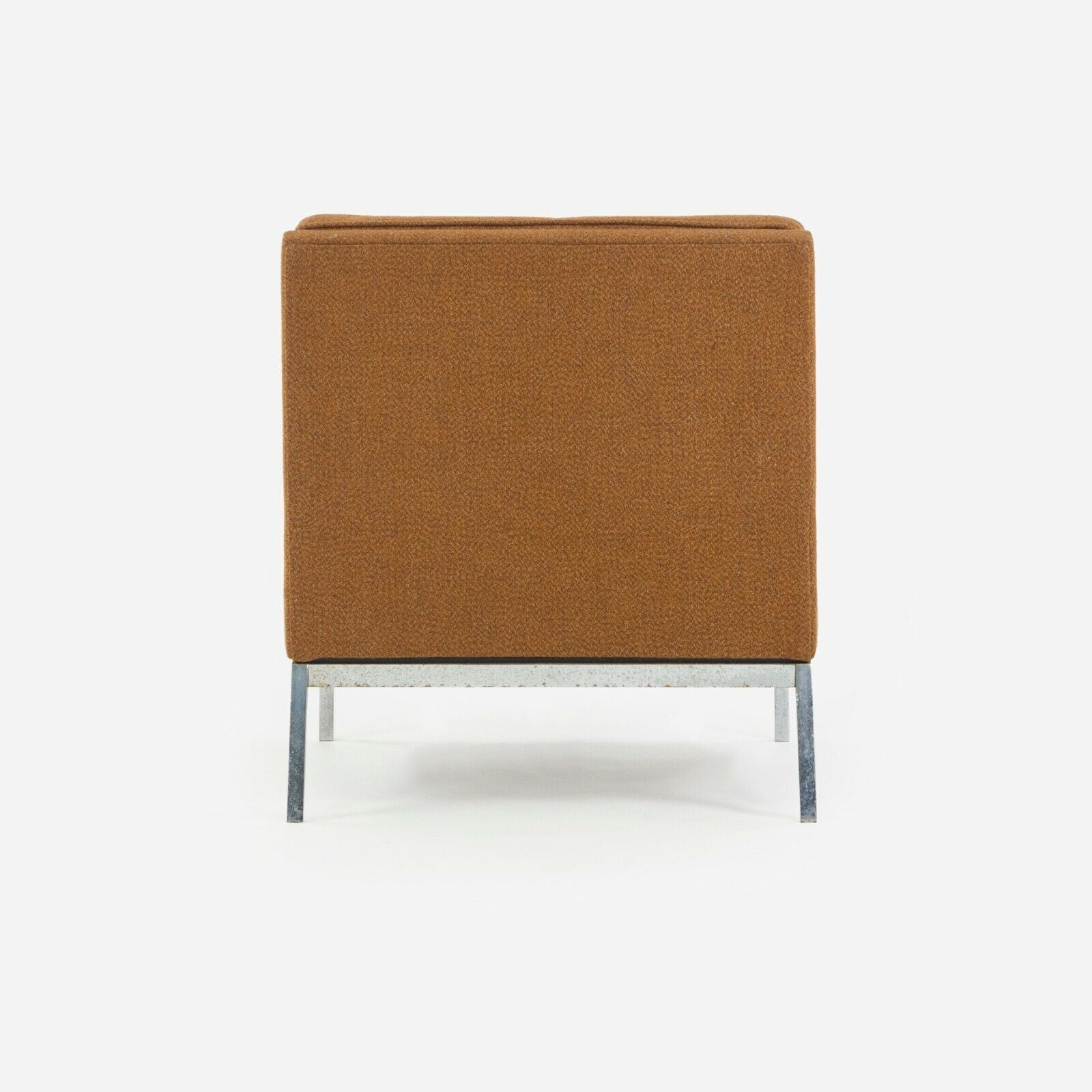 1973 Florence Knoll International Slipper Lounge Chair Brown/Burnt Orange Fabric