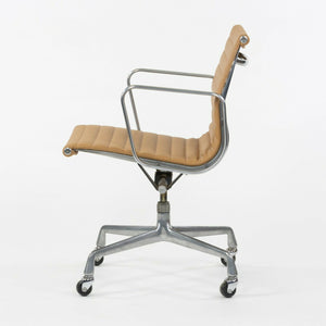 SOLD Herman Miller Eames Aluminum Group Management Desk Chair Tan Leather