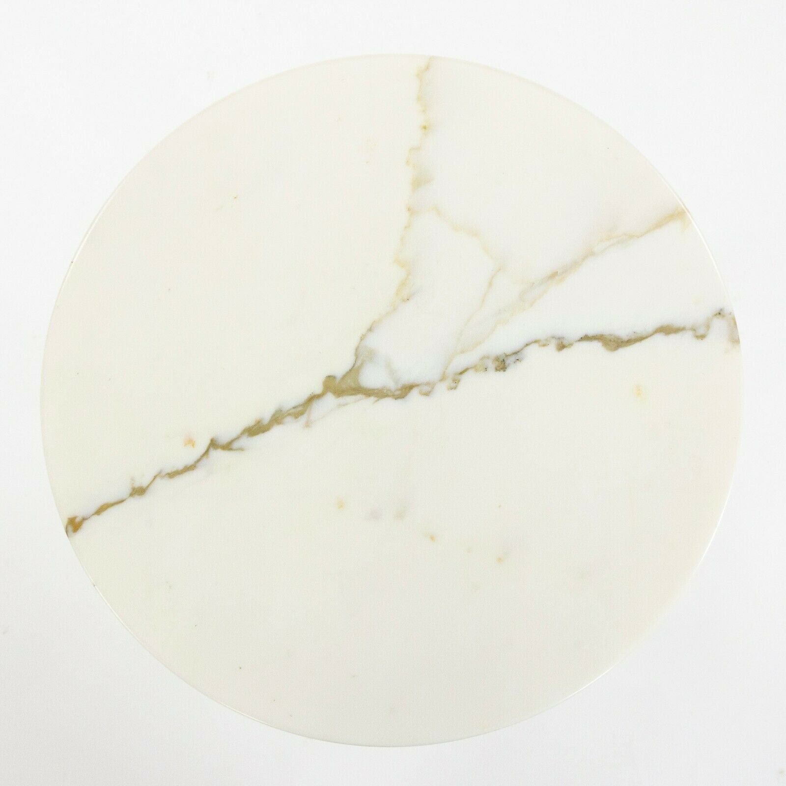 SOLD 1960s Eero Saarinen for Knoll 16 Inch Tulip Side End Table with White Marble Top