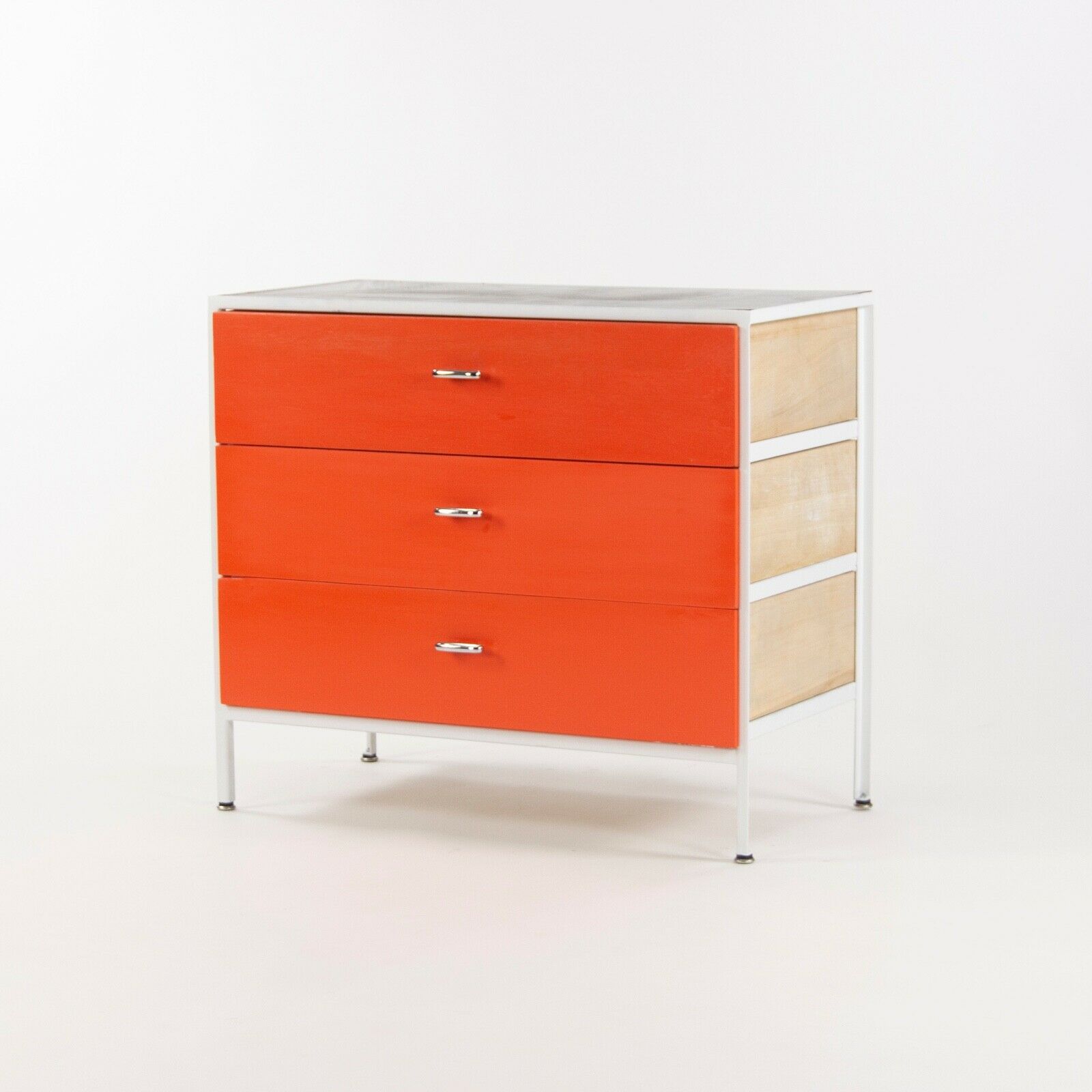 SOLD 1950s George Nelson for Herman Miller Steel Frame Case Series Orange Dresser