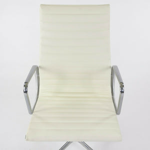 SOLD Herman Miller Eames Aluminum Group Executive High Back Desk Chair White Leather