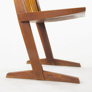 SOLD 1964 Original George Nakashima Conoid Dining / Side Chair in PA Black Walnut