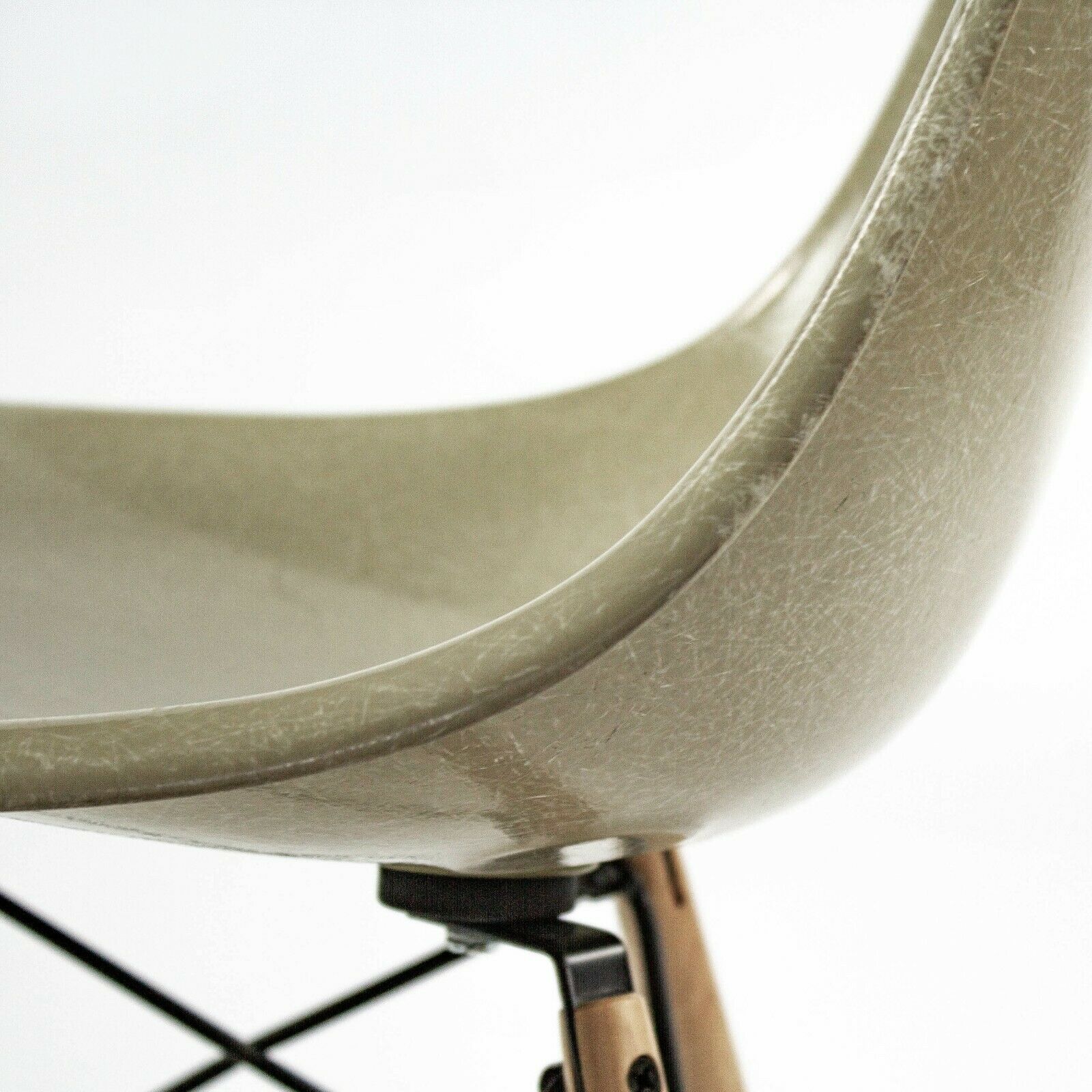 SOLD 2010s Eames Modernica Case Study Celery Fiberglass Side Shell Chair with Dowel Base
