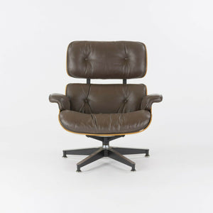 SOLD 1980s Herman Miller Eames Lounge Chair and Ottoman 670 and 671 Brown Leather