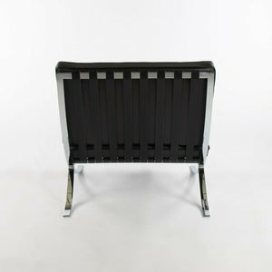 SOLD 2022 Mies van der Rohe for Knoll Barcelona Lounge Chair in Black Leather 2x Available