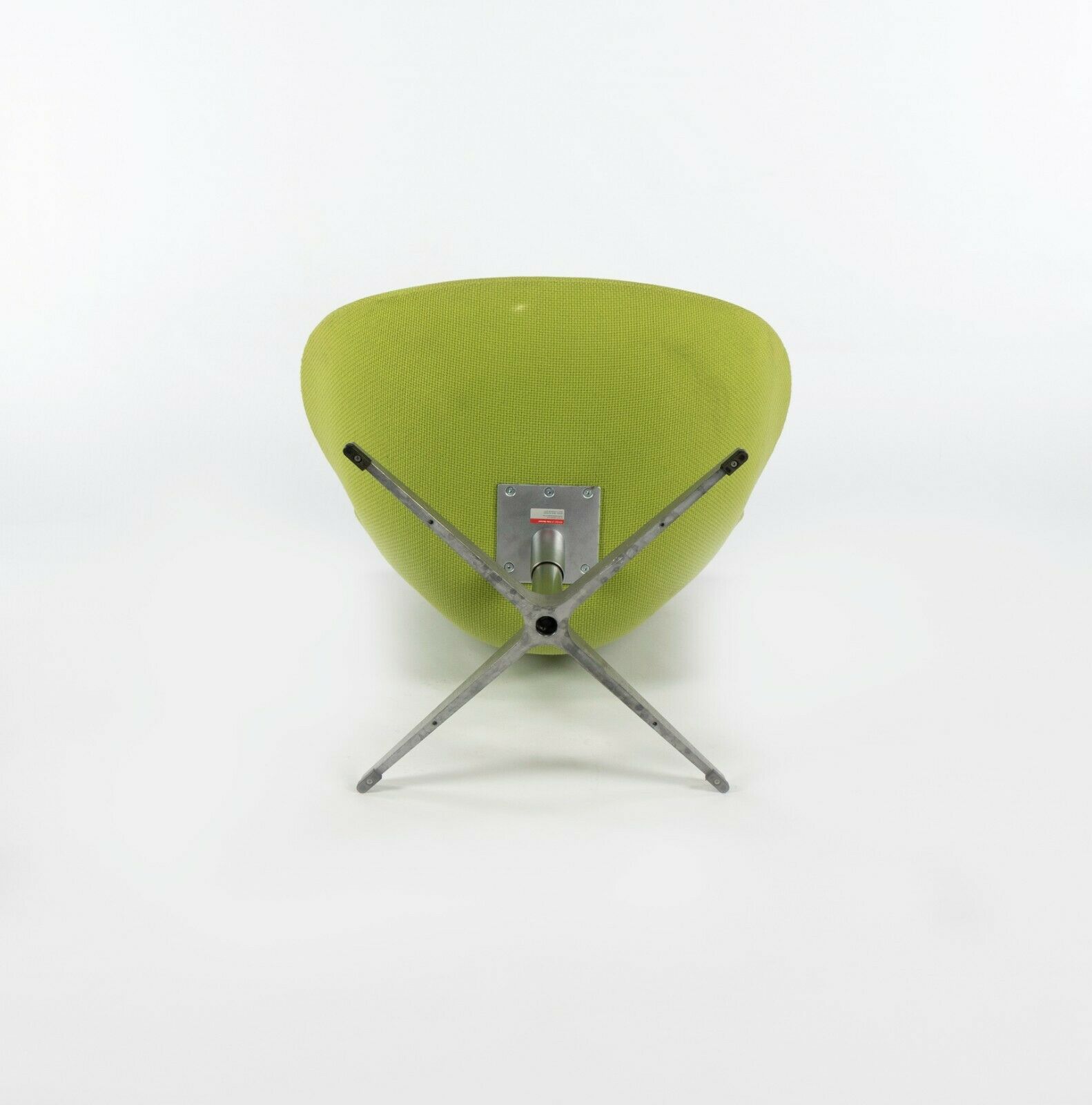 SOLD 2007 Arne Jacobsen Swan Chair by Fritz Hansen with Light Green Fabric Upholstery