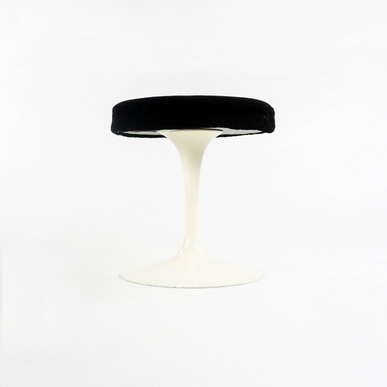SOLD 1977 Eero Saarinen for Knoll International Upholstered Pedestal Tulip Stool 152S