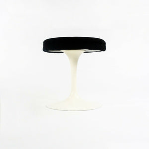 SOLD 1977 Eero Saarinen for Knoll International Upholstered Pedestal Tulip Stool 152S