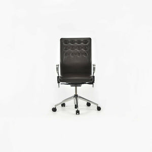 2012 Vitra ID Trim Desk Chair Polished Aluminum & Leather by Antonio Citterio