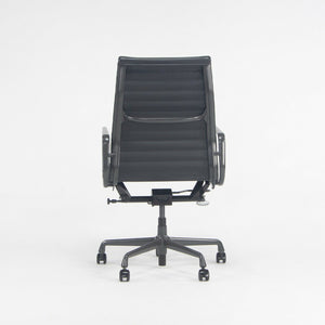 SOLD 2018 Herman Miller Eames Aluminum Group Executive Desk Chair in Black Leather 7x