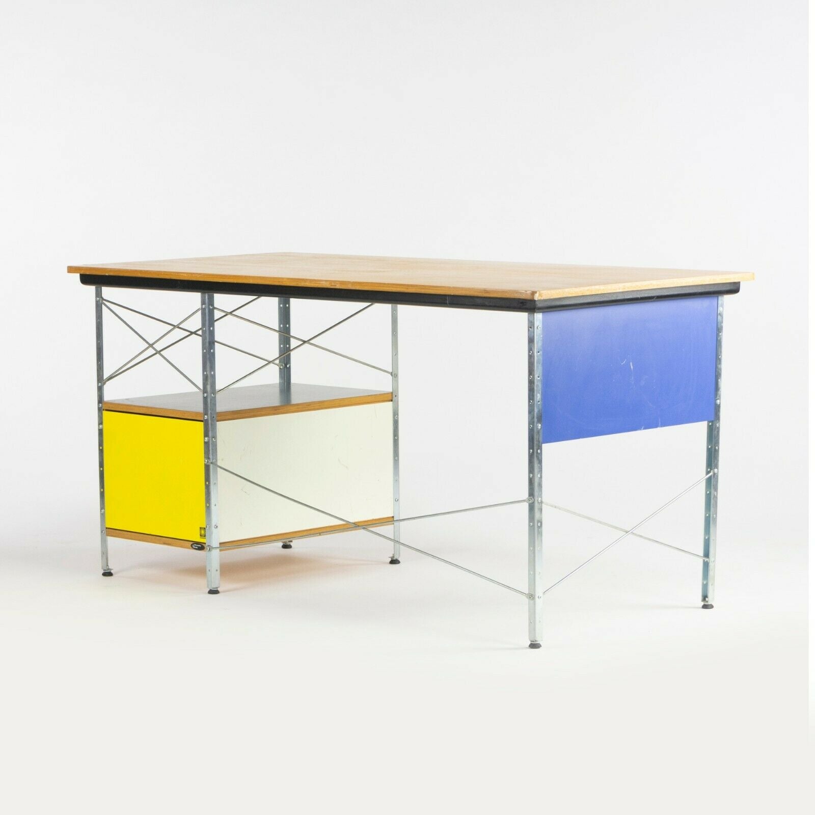 SOLD Charles & Ray Eames for Herman Miller 2000s EDU Desk Multi Color w/ Wood Top