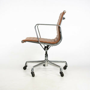 SOLD 2010s Herman Miller Eames Aluminum Group Management Desk Chair in Cognac Leather