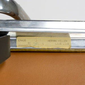 SOLD 1987 Herman Miller Eames Aluminum Group Soft Pad Desk Chairs in Tan Leather 16x Available