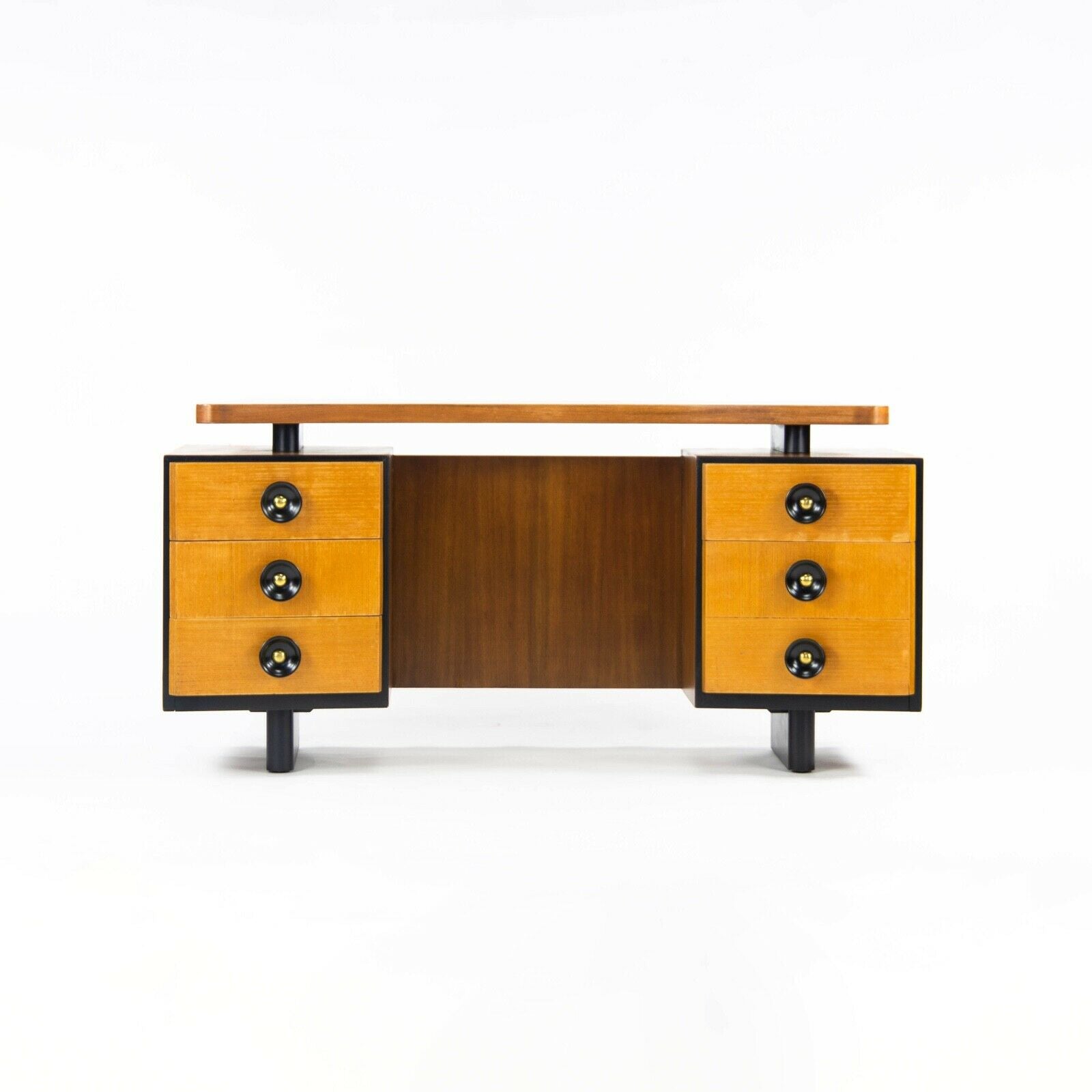 SOLD 1940s Gilbert Rohde for Herman Miller Double Pedestal Vanity / Desk Refinished