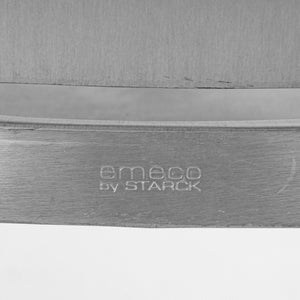SOLD 2010s Philippe Starck for Emeco Hudson Bar Stool Pair Brushed Aluminum Finish