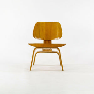 SOLD 1950 Pair of Eames Evans Herman Miller LCW Lounge Chair Wood in Calico Ash Wood