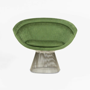 SOLD 2020 Warren Platner for Knoll International Green Chenille Fabric Lounge Chair