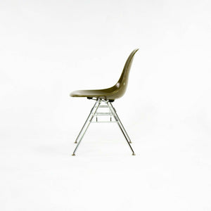 SOLD 2010s Eames Modernica Case Study Mustard Fiberglass Side Shell Chair w/ Stacking Base