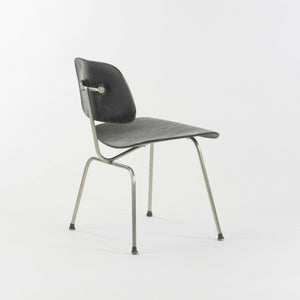SOLD 1955 Vintage Ebonized Eames for Herman Miller DCM Side Dining Chair with Metal Legs