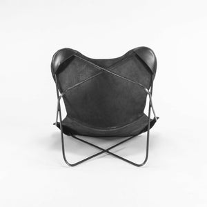 1950s Leather Butterfly Chair by Jorge Ferrari Hardoy Bonet & Kurchan for Knoll