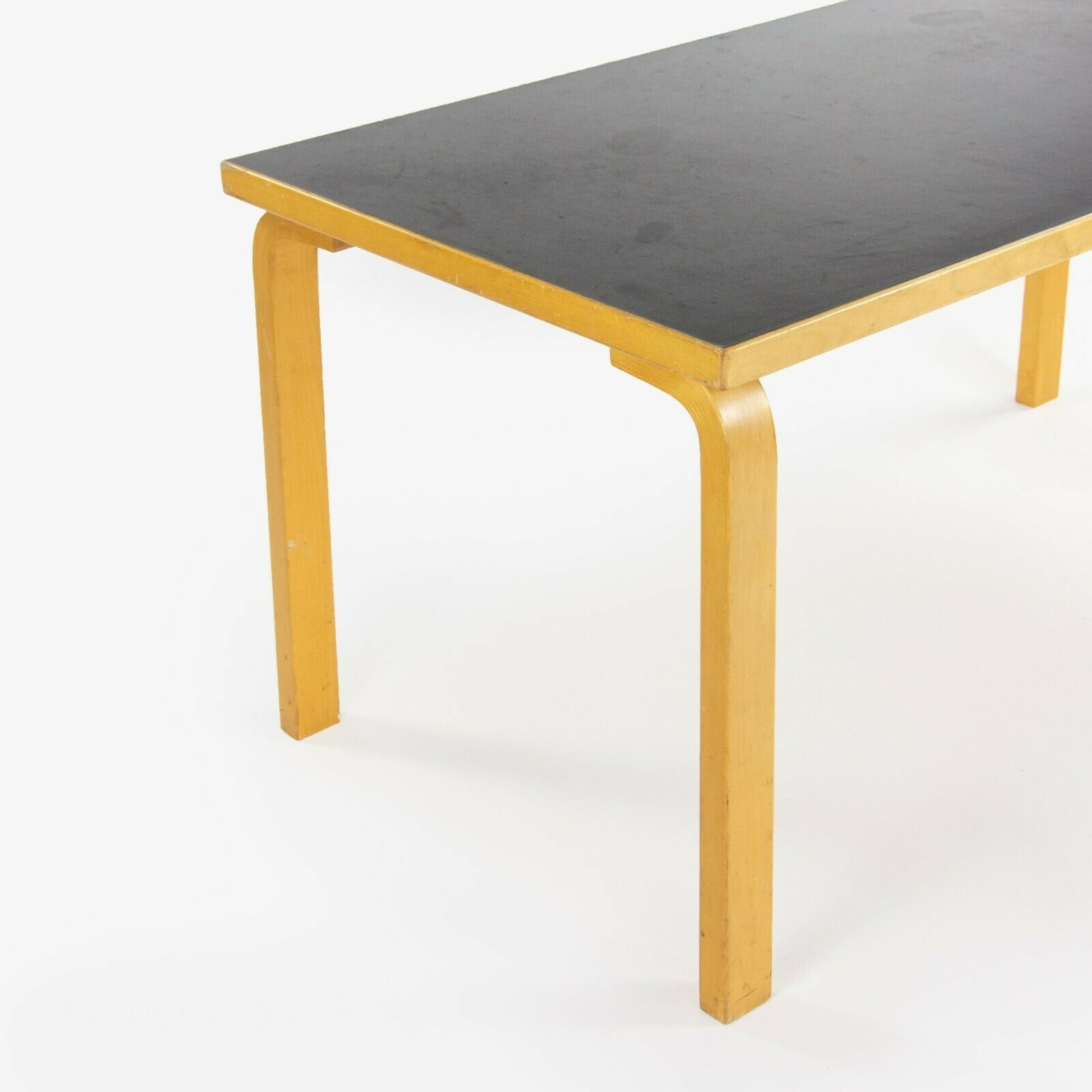 SOLD 1970s Alvar Aalto for Artek L-Leg Birch and Laminate Vintage Dining Table Knoll