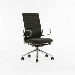 2014 Vitra AC 5 Grey Fabric + Polished Aluminum Desk Chair by Antonio Citterio