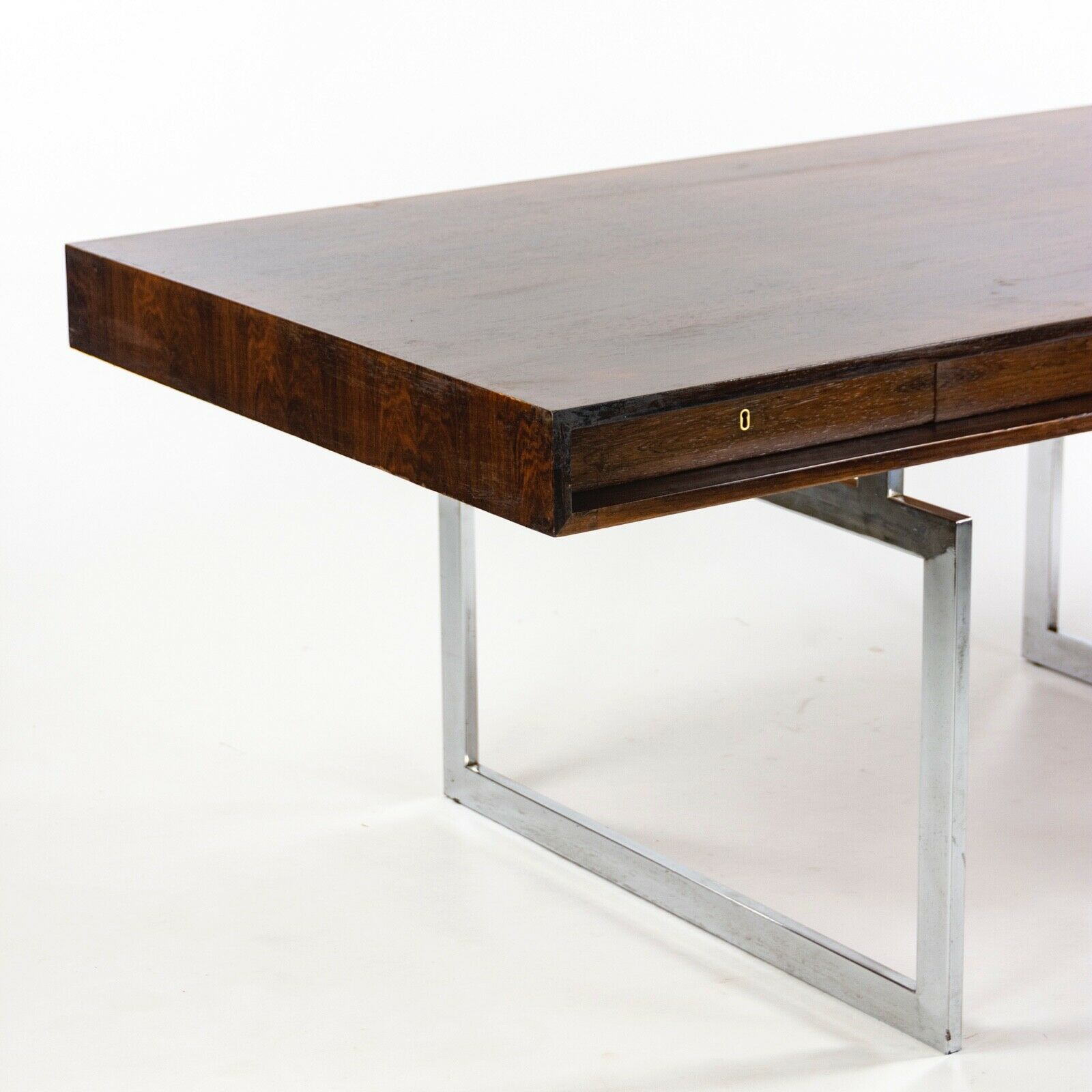 1959 4-Drawer Bodil Kjaer Desk for E. Pedersen & Son Brazilian Rosewood Made in Denmark