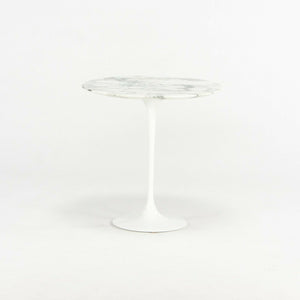 SOLD 2019 Eero Saarinen for Knoll Tulip 20 inch Round Side Table in Satin Arabescato