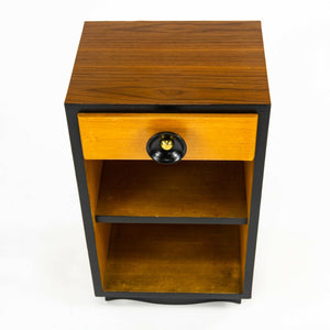 SOLD 1940s Gilbert Rohde for Herman Miller Bedside Table / Cabinet Newly Refinished