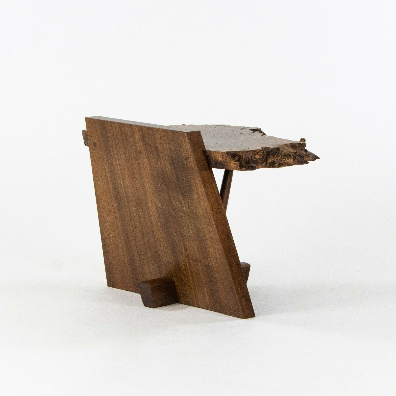 SOLD Mira Nakashima George Nakashima Woodworker Claro Walnut Burl Kevin End Table